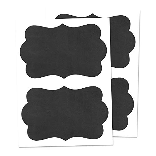 50 Stück - Tafelaufkleber zum Beschriften Groß, Tafeletiketten Tafelfolie Etiketten Selbstklebend Wasserdicht - 150 x 100 mm von TownStix