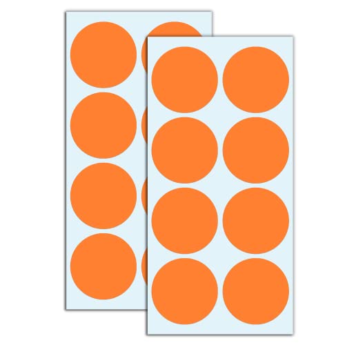 50mm Punktaufkleber Klebepunkte Aufkleber Etiketten Markierungspunkte - Orange, 240 Stück von TownStix