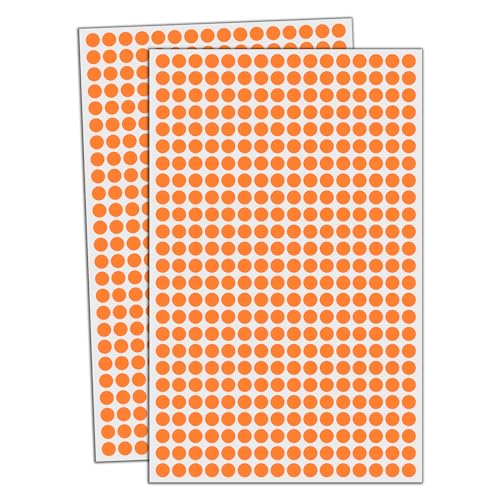 6000 Stück, 8mm Klebepunkte Runde Punktaufkleber Etiketten Markierungspunkte - Orange 6000 Stück, 8mm Klebepunkte Runde Punktaufkleber Etiketten Markierungspunkte - Orange von TownStix
