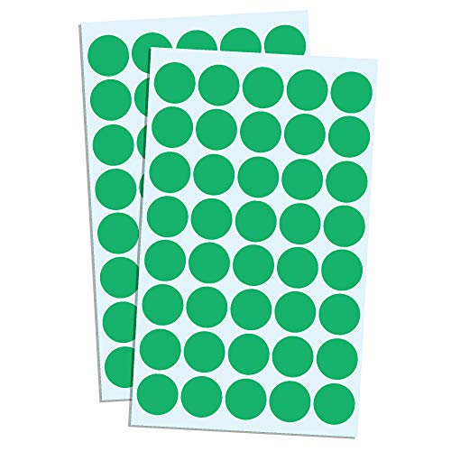 8000 Stück, 20mm Punktaufkleber Klebepunkte Aufkleber Etiketten Markierungspunkte Selbstklebende - Grün von TownStix