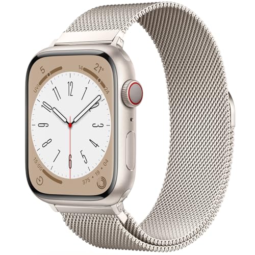 Original Milanese Loop Kompatibel mit Apple Watch Armband 49mm 45mm 44mm 42mm 41mm 40mm 38mm, Ersatzband für iwatch Series 9, Ultra/Ultra 2,SE, Series 8 7 6 5 4 3 2 1 von Towonshy