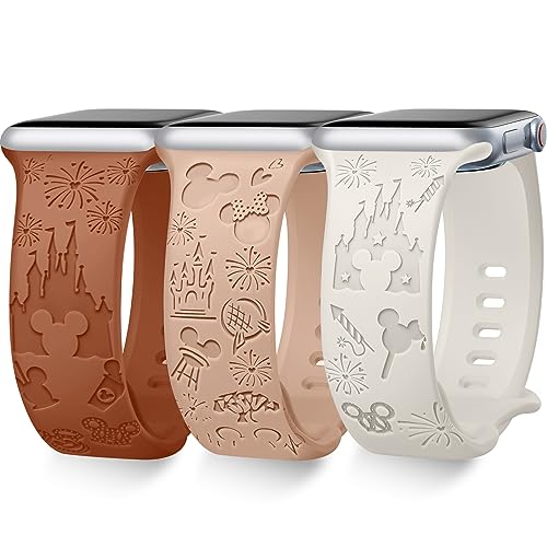 Towsnails 3 Stück kompatibel mit Apple Watch Armband Serie 38mm 40mm 41mm 42mm 44mm 45mm 49mm,Niedliches Muster Armband weich Silikon Armbänder für iWatch Serie 9/8/7/6/5/4/3/2/1/SE/Serie2 Towsnails 3 Stück kompatibel mit Apple Watch Armband Serie 38mm 40mm 41mm 42mm 44mm 45mm 49mm,Niedliches Muster Armband weich Silikon Armbänder für iWatch Serie 9/8/7/6/5/4/3/2/1/SE/Serie2 von Towsnails