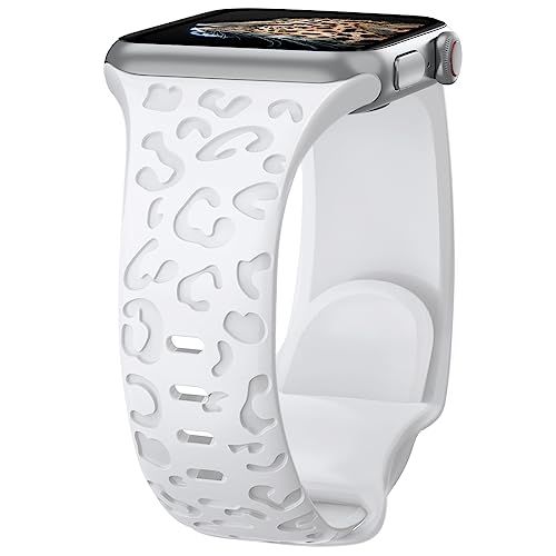 Towsnails Kompatibel mit Apple Watch Armband,Serie 38mm,40mm,41mm,42 mm,44 mm,45 mm,für Damen und Herren,weiches Silikonband,Leopardenmuster,Ersatzarmbänder für iWatch Serie8/7/6/5/4/3/2/1/SE/Serie2 Towsnails Kompatibel mit Apple Watch Armband,Serie 38mm,40mm,41mm,42 mm,44 mm,45 mm,für Damen und Herren,weiches Silikonband,Leopardenmuster,Ersatzarmbänder für iWatch Serie8/7/6/5/4/3/2/1/SE/Serie2 von Towsnails