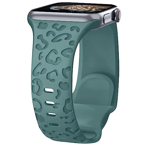 Towsnails Kompatibel mit Apple Watch Armband,Serie 38mm,40mm,41mm,42 mm,44 mm,45 mm,für Damen und Herren,weiches Silikonband,Leopardenmuster,Ersatzarmbänder für iWatch Serie8/7/6/5/4/3/2/1/SE/Serie2 Towsnails Kompatibel mit Apple Watch Armband,Serie 38mm,40mm,41mm,42 mm,44 mm,45 mm,für Damen und Herren,weiches Silikonband,Leopardenmuster,Ersatzarmbänder für iWatch Serie8/7/6/5/4/3/2/1/SE/Serie2 von Towsnails