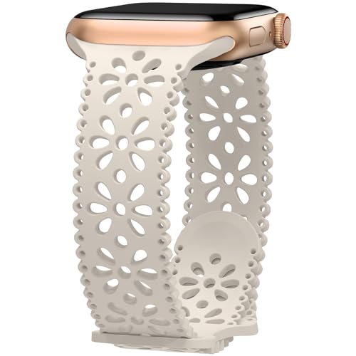 Towsnails Kompatibel mit Apple Watch Armband 38 mm/40 mm/41 mm/42 mm/44 mm/45 mm,Damen schlank Elastisches weichem Silikon Sport Atmungsaktive Armbänder für iWatch Series SE 9/8/7/6/5/4/3/2/1 Towsnails Kompatibel mit Apple Watch Armband 38 mm/40 mm/41 mm/42 mm/44 mm/45 mm,Damen schlank Elastisches weichem Silikon Sport Atmungsaktive Armbänder für iWatch Series SE 9/8/7/6/5/4/3/2/1 von Towsnails