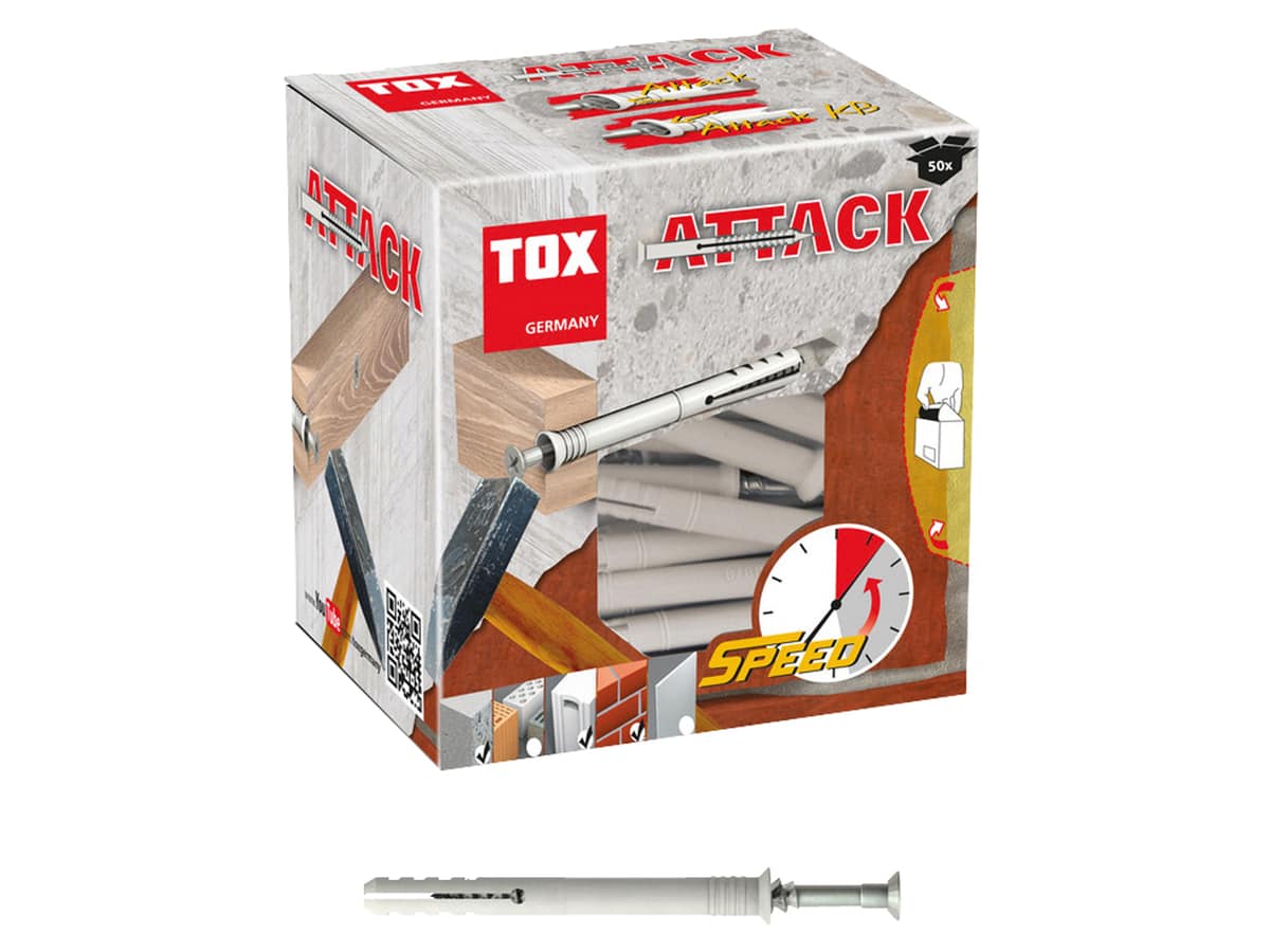 TOX Nageldübel Attack, 8x140 mm, 50 Stück von Tox