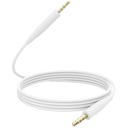 Toxaoii Audiokabel Kabel Draht Kompatibel mit Bose 700 QuietComfort QC45 QC35II QC35 QC25 Noise Cancelling Kopfhörer, SoundTrue Soundlink On-Ear 2 OE2 OE2i Kopfhörer Aux Cord (White) von Toxaoii