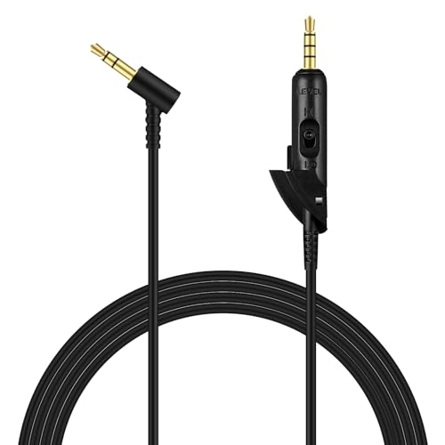 Toxaoii Replacement QC15 Audio Cable QuietComfort 15 Extension Cord Compatible with Bose QuietComfort 15 QC15 Headphones (Black) von Toxaoii