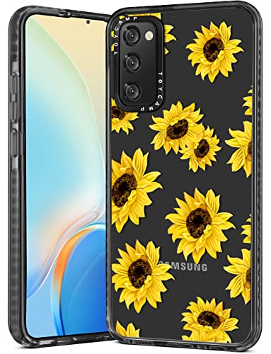 Toycamp Für Samsung Galaxy S20 FE 5G/S20 FE Hülle für Frauen, Sonnenblume Niedliche Blume Blumendruck Mädchen Teens Hülle, (6,5 Zoll), Schwarz von Toycamp