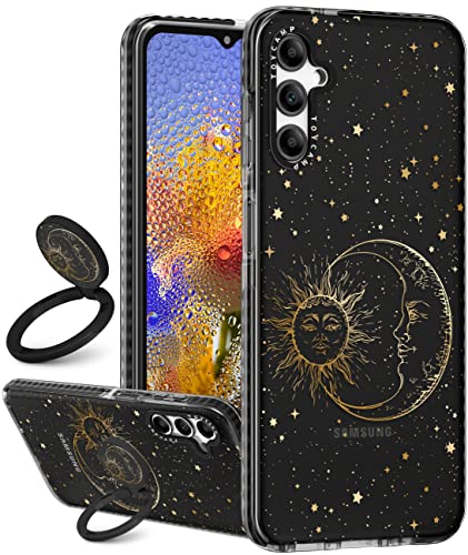 Toycamp Schutzhülle für Galaxy A54 5G, mit Ringhalter, niedliche Sonne, Mond, Sterne, Fantasie, Glitzer-Druck, Design für Frauen, Mädchen, Jungen, Teenager, Kinder, lustig, stoßfest, für Samsung A54, Toycamp Schutzhülle für Galaxy A54 5G, mit Ringhalter, niedliche Sonne, Mond, Sterne, Fantasie, Glitzer-Druck, Design für Frauen, Mädchen, Jungen, Teenager, Kinder, lustig, stoßfest, für Samsung A54, von Toycamp