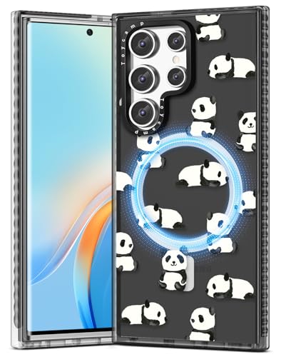 Toycamp Schutzhülle für Samsung Galaxy S23 Ultra – kompatibel mit MagSafe Frauen und Mädchen, niedlich, magnetisch, stoßfest, hübsches Design für Samsung S23 Ultra, Panda-Design Toycamp Schutzhülle für Samsung Galaxy S23 Ultra – kompatibel mit MagSafe Frauen und Mädchen, niedlich, magnetisch, stoßfest, hübsches Design für Samsung S23 Ultra, Panda-Design von Toycamp