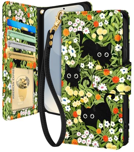 Toycamp Schutzhülle für Samsung Galaxy S25 Plus/S24 Plus, Brieftaschenformat, mit Handschlaufe, Leder-Klapphülle mit RFID-Blockierung, 4 Kartenfächern, Galaxy S25+/S24+, niedliche ästhetische Funda Toycamp Schutzhülle für Samsung Galaxy S25 Plus/S24 Plus, Brieftaschenformat, mit Handschlaufe, Leder-Klapphülle mit RFID-Blockierung, 4 Kartenfächern, Galaxy S25+/S24+, niedliche ästhetische Funda von Toycamp