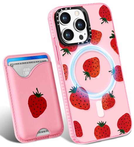 Toycamp Schutzhülle für iPhone 13 Pro Max – kompatibel mit Magsafe Kreditkartenhalter, Brieftasche, magnetisch, niedlich, für Damen, Teenager, Mädchen, Kawaii, Mädchen, einzigartiges Erdbeer-Design Toycamp Schutzhülle für iPhone 13 Pro Max – kompatibel mit Magsafe Kreditkartenhalter, Brieftasche, magnetisch, niedlich, für Damen, Teenager, Mädchen, Kawaii, Mädchen, einzigartiges Erdbeer-Design von Toycamp