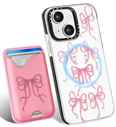 Toycamp Schutzhülle für iPhone 14 Plus – kompatibel mit Magsafe Kreditkartenhalter, Brieftasche, magnetisch, niedlich, für Damen, Teenager, Mädchen, Kawaii, Mädchen, einzigartiges Schleifen-Design Toycamp Schutzhülle für iPhone 14 Plus – kompatibel mit Magsafe Kreditkartenhalter, Brieftasche, magnetisch, niedlich, für Damen, Teenager, Mädchen, Kawaii, Mädchen, einzigartiges Schleifen-Design von Toycamp