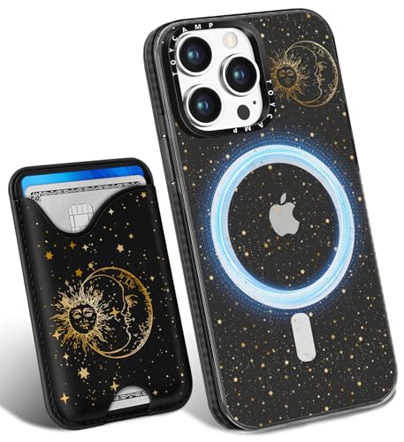 Toycamp Schutzhülle für iPhone 14 Pro Max – kompatibel mit Magsafe Kreditkartenhalter, Brieftasche, magnetisch, niedlich, für Damen, Teenager, Mädchen, Kawaii, Mädchen, einzigartiges Sonnen- und von Toycamp