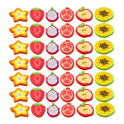 Toyvian 1 Satz Früchte Radiergummi Mini Lebensmittel Radiergummis Obst Geformt Bleistift -top Eraser Entzückende Fruchtradiergummis Süße Radiergummis Zum Zeichnen von Toyvian