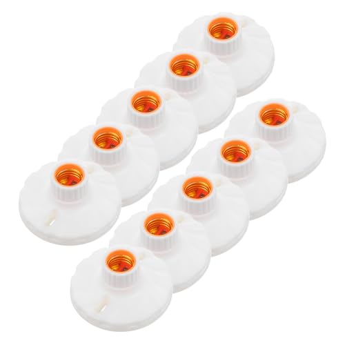 Toyvian 10 Stück Glühbirnenfassung E Lampenfassung Kunststoff Lampenfassung Wandlampe Lampensockel Lampenfassung verschrauben Licht Steckdosen Zubehör für Hängelampen Kupfer Weiß von Toyvian