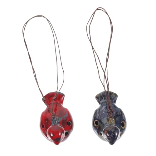 Toyvian 2 Stück Okarina musikinstrumente musical instruments ocarina dirndlschã¼rzen heriditary ziernieten bastelzeug polyphones Instrument Anfänger Ocarina Ocarina von Toyvian