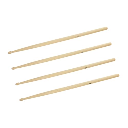 Toyvian Verbessertes Ahornholz 4 Stück Musikinstrumentenschlägel für Jazz-schlagzeuger Jungen und Mädchen Erwachsene Leichtes Design von Toyvian