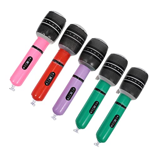 Toyvian 5 Stück Requisiten für Simulationsmikrofone Mikrofon Party gefallen Kinderspielzeug sprengen mikrofone Aufblasbares Musikinstrument vorgeben, mikrofon PVC Zufällige Farbe Toyvian 5 Stück Requisiten für Simulationsmikrofone Mikrofon Party gefallen Kinderspielzeug sprengen mikrofone Aufblasbares Musikinstrument vorgeben, mikrofon PVC Zufällige Farbe von Toyvian