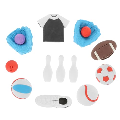 Toyvian 50Stücke Kreativer Radiergummi Fußball Und Basketballform Lustige Schreibwaren Für Mixed Style Radiergummis Für Schule Und Bastelprojekte von Toyvian