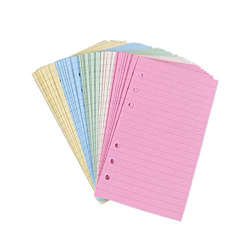 Toyvian 6 Ring A6 Binder Planer Nachfüllpapier Nachfüllbares Weißes Papier für Loseblattbinder Notizbuch Tagebuch Reisender Journal Fügt 50 Seiten Ein von Toyvian