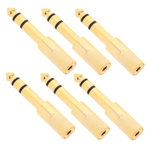 Toyvian 6 Stück Audio-Adapter männlich zu weiblich Adapter Kopfhöreranschlussadapter Klinkenstecker Adapter kopfhörer Adapter Lautsprecher-Audio-Konverter Adapter von 6,5 mm auf 3,5 mm Toyvian 6 Stück Audio-Adapter männlich zu weiblich Adapter Kopfhöreranschlussadapter Klinkenstecker Adapter kopfhörer Adapter Lautsprecher-Audio-Konverter Adapter von 6,5 mm auf 3,5 mm von Toyvian