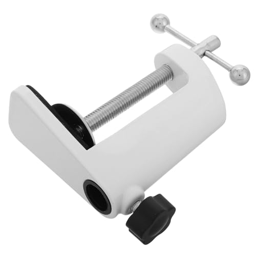 Toyvian Desktop-Mikrofonständer verstellbare Klemme aus Metall Tischhalterung aus Metall Tischmontageklemme Telefonhalter Schreibtischklemme Mikrofon -Schreibtischhalterung Plastik Weiß von Toyvian