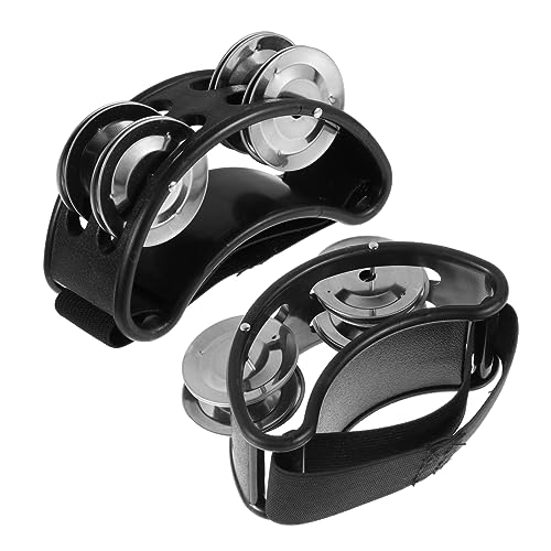 Toyvian Foot Jingle Shaker 2 Stück Fuß-tamburin-trommel Für Karaoke-partys Jungen Und Mädchen Mit Elastischem Riemen Für Bequemes Spielen von Toyvian