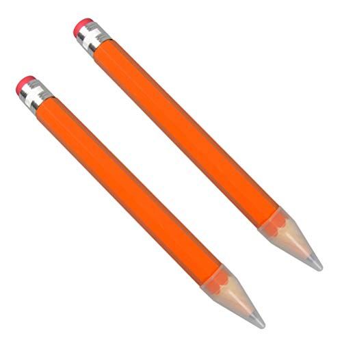Toyvian Lernspielzeug Für Kinder Bleistifte 2 Stücke Holz Bleistift 35 Cm Kinder Bleistift Schreibwaren Requisiten Geschenk für zu Hause Schule (Orange) Bleistifte Zeichnen von Toyvian