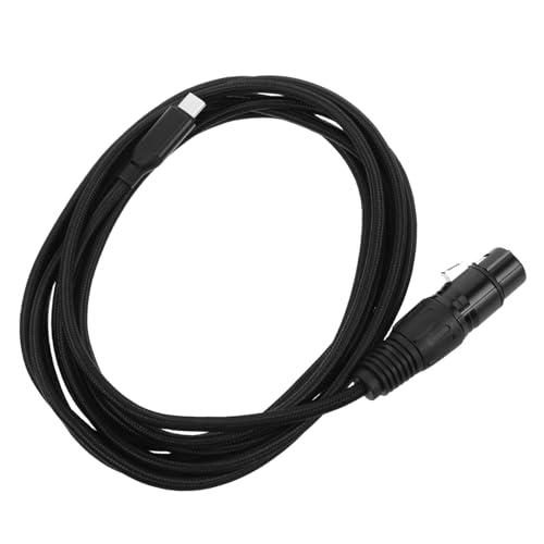Toyvian Mikrofon Aufnahmekabel Audio-verbindungskabel Computer-audio-adapterkabel Kabel c Auf Xlr -c-auf-xlr-kabel Mikrofon-anschlusskabel Laptop-audiokabel Nylon Schwarz von Toyvian