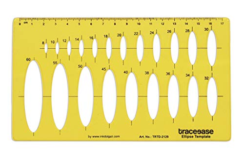 Traceease Geometrischen Entwurf 35 ° Isometrische Ellipse Vorlage Schablone Zeichnen, Entwirft Vorlage Lineal Messen von Traceease