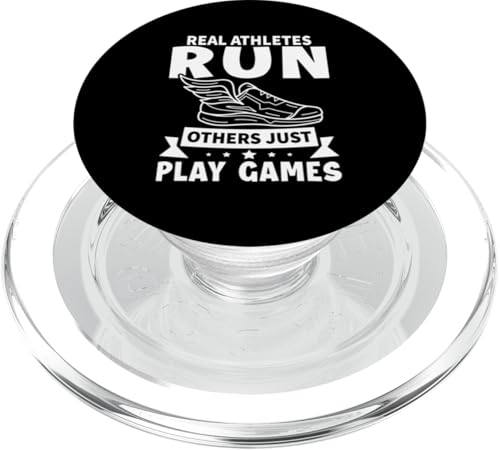 Echte Athleten laufen, andere spielen einfach Spiele PopSockets PopGrip für MagSafe Echte Athleten laufen, andere spielen einfach Spiele PopSockets PopGrip für MagSafe von Track And Field Sports Designs For Athletes