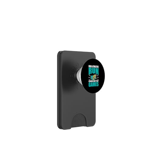 Echte Athleten laufen, andere spielen einfach Spiele PopSockets PopWallet für MagSafe Echte Athleten laufen, andere spielen einfach Spiele PopSockets PopWallet für MagSafe von Track And Field Sports Designs For Athletes