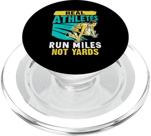 Echte Athleten laufen Meilen, nicht Yards Running PopSockets PopGrip für MagSafe Echte Athleten laufen Meilen, nicht Yards Running PopSockets PopGrip für MagSafe von Track And Field Sports Designs For Athletes