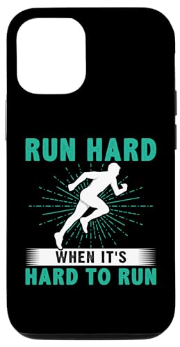 Laufen Sie hart, wenn es schwer ist, für einen Läufer zu laufen Hülle für iPhone 12/12 Pro von Track And Field Sports Designs For Athletes