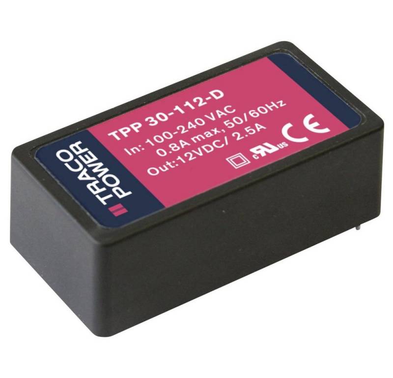 TracoPower TracoPower TPP 30-112-D Schaltnetzteil 12 V/DC 2.5 A 30 W AC/DC-Einbaunetzteil von TracoPower