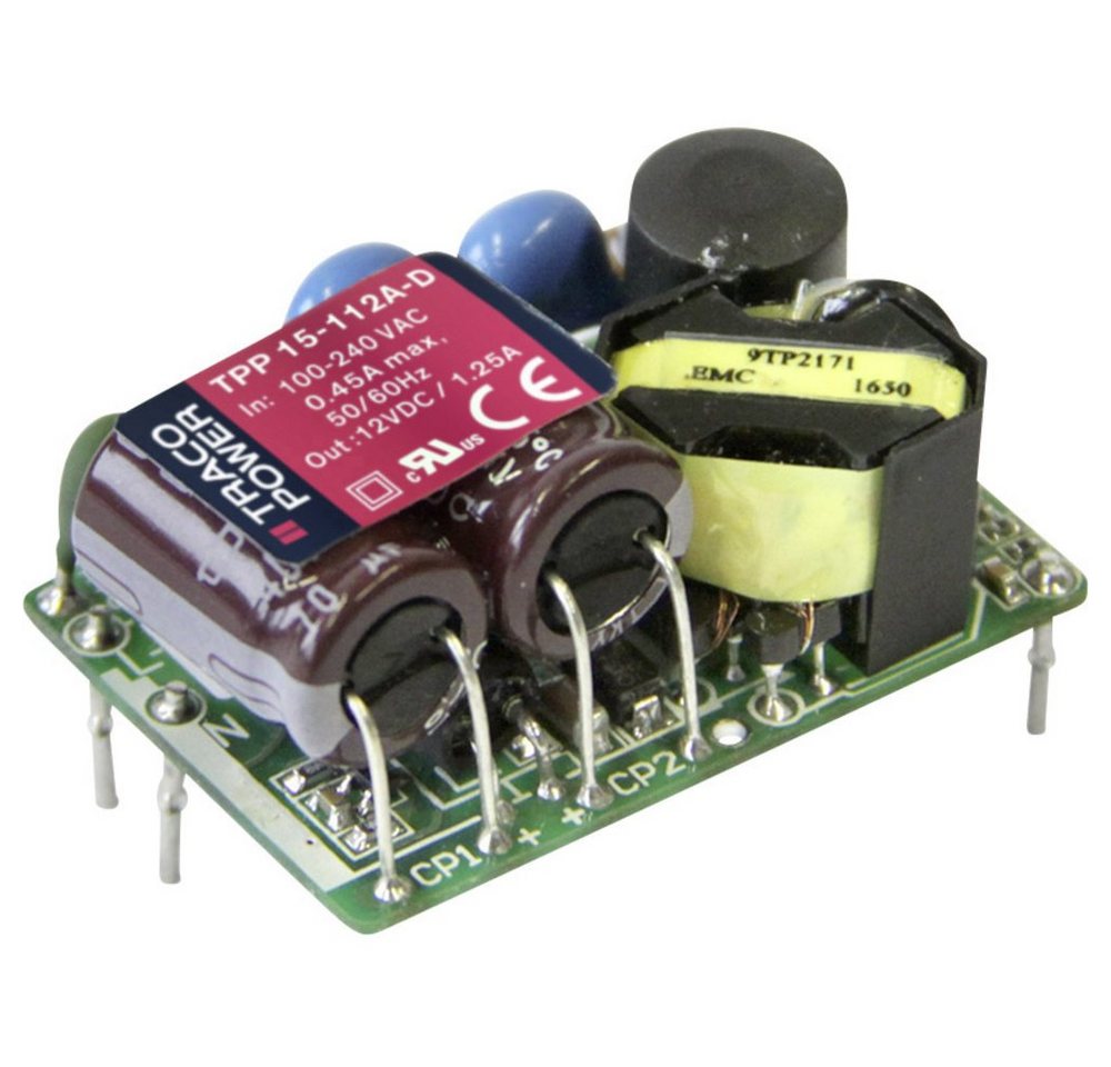 TracoPower TracoPower TPP 15-112A-D Schaltnetzteil 12 V/DC 1250 mA 15 W AC/DC-Einbaunetzteil TracoPower TracoPower TPP 15-112A-D Schaltnetzteil 12 V/DC 1250 mA 15 W AC/DC-Einbaunetzteil von Tracopower