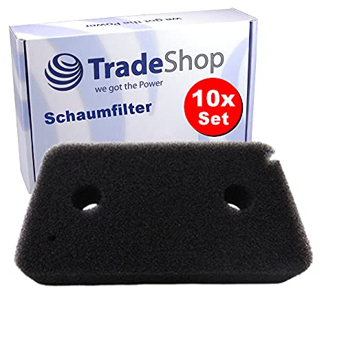 10x Schwammfilter/Schaumfilter/Filtermatte für Miele T8971WP T8971WP T8978WP T8989WP T8991WP T8991WP T8999WP T8999WP T9749WP T9769WP T9772WP von Trade-Shop