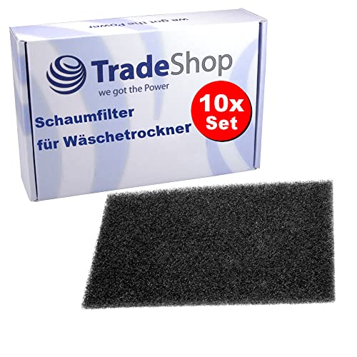 10x Trade-Shop Schaumfilter/Filtermatte/Schwammfilter kompatibel mit Blomberg, Elektra Bregenz, Grundig, Arcelik Wäschetrockner Wärmepumpentrockner 10x Trade-Shop Schaumfilter/Filtermatte/Schwammfilter kompatibel mit Blomberg, Elektra Bregenz, Grundig, Arcelik Wäschetrockner Wärmepumpentrockner von Trade-Shop