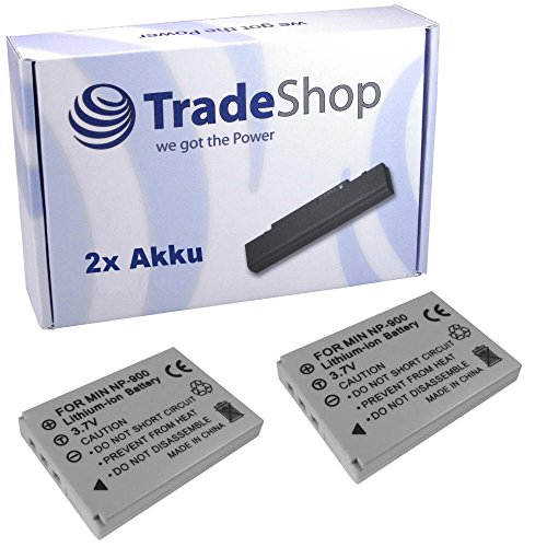 2X Hochleistungs Kamera Li-Ion Akku 950mAh für Rollei Compactline 103 110 203 412 Rollei X8 X-8 compact TCM Digitalkamera 4,2 Acer CS5530 CS5531 CS6531N Avant S-4 S-5 S-6 Benq DCE720 von Trade-Shop