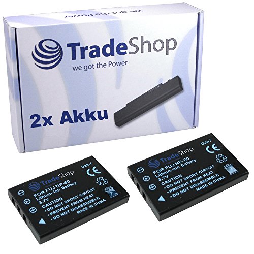 2X Kamera Li-Ion Akku 1400mAh für Casio QV-R3 QV-R4 QV-R-3 QV-R-4 AITO 23002 Aldi Medion Traveler DC-5300 DC-5390 DC-6300 MEDION MD 41856 MD 85146 DC5300 DC5390 DC6300 MEDION MD41856 MD85146 von Trade-Shop