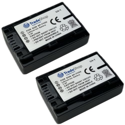 2X Kamera Li-Ion Akku 950mAh für Sony Alpha A290 A390 A230 A330 A380 ersetzt NP-FP30 NP-FP50 NP-FP51 NP-FP60 NP-FP61 NP-FP70/ NP-FP71 FP90 NP-FP91 NP-FH30 NP-FH40 NP-FH50 NP-FH60 NP-FH70 NP-FH100 von Trade-Shop