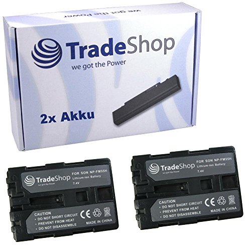 2X Trade-Shop Kamera Li-Ion Akku 2000mAh für Sony DCR-DVD-91 DCR-DVD-91-E DCR-PC-1-E DCR-PC-33 DCR-PC-100E DCR-PC-101E DCR-PC-101K DCR-PC103 DCR-PC-103E DCR-PC-104 DCR-PC-104E DCR-PC-120BT DCR-TRV-8K von Trade-Shop