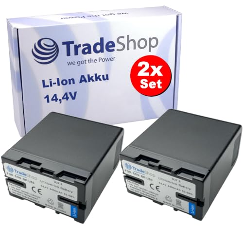 2X Trade-Shop Li-Ion Akku, 14,4V/14,8V 4400mAh kompatibel mit Sony PXW-FS7K, PXW-FS7M2K, PXW-FS5M2, PXW-FX9, PXW-FX9K ersetzt BP-U35, BP-U70 2X Trade-Shop Li-Ion Akku, 14,4V/14,8V 4400mAh kompatibel mit Sony PXW-FS7K, PXW-FS7M2K, PXW-FS5M2, PXW-FX9, PXW-FX9K ersetzt BP-U35, BP-U70 von Trade-Shop