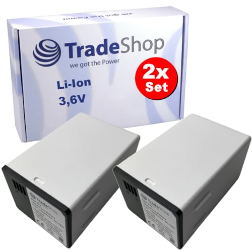 2X Trade-Shop Li-Ion Akku 3,6V / 14000mAh kompatibel mit Arlo Pro 3 Light, Pro 3 Floodlight, Pro 4 XL, Ultra 2 XL ersetzt 308-50019-01 VMA5420-10000S CS-NAR700XL von Trade-Shop