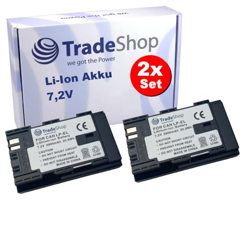 2X Trade-Shop Li-Ion Akku 7,2V / 2900mAh kompatibel mit Canon Speedlite EL-5 DS401231 Flash Blitzgerät 2X Trade-Shop Li-Ion Akku 7,2V / 2900mAh kompatibel mit Canon Speedlite EL-5 DS401231 Flash Blitzgerät von Trade-Shop
