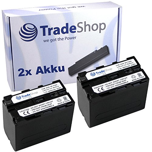 2x Kamera Li-Ion Akku 6800mAh für Sony DCR-VX-2000/E DCR-VX-2100/E DCR-VX-700/E DCR-VX-9/E DSC-CD100 DSC-CD250 DSC-CD400 DSC-D700 DSC-D770 DSC-CD-100 DSC-CD-250 DSC-CD-400 DSC-D-700 DSC-D-770 von Trade-Shop