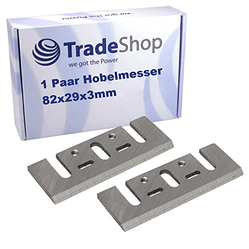 2x Trade-Shop Hobelmesser/Wendemesser/Ersatzmesser HSS 82x29x3mm kompatibel mit Makita 1001 1100 1125 1125B 1911 1900B 1901 1902 1923B N1923B 2x Trade-Shop Hobelmesser/Wendemesser/Ersatzmesser HSS 82x29x3mm kompatibel mit Makita 1001 1100 1125 1125B 1911 1900B 1901 1902 1923B N1923B von Trade-Shop