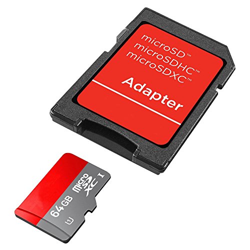 64GB Micro SD SDXC Speicherkarte Karte Memory Card + SD-Adapter für Asus ZenFone 2 Max Selfie, Blackberry Classic Leap Priv Passport Silver Porsche Design P9983 Caterpillar Cat B30 S30 S40 S50 von Trade-Shop